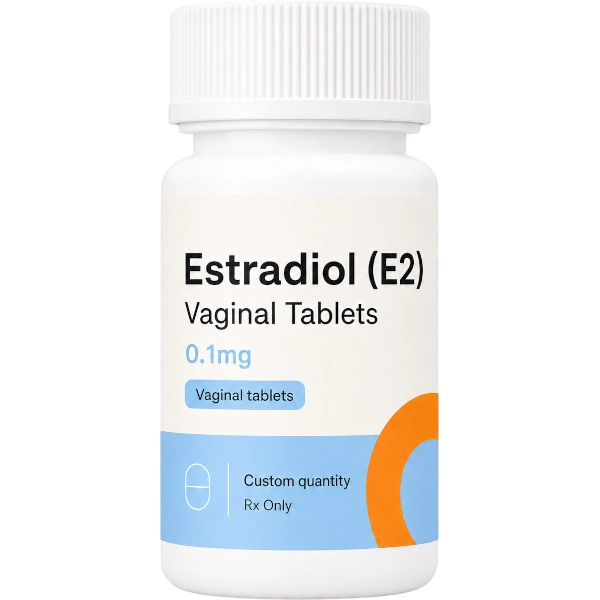 Estradiol (E2) 0.1mg Vaginal tablets · custom quantity