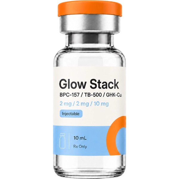 Glow Stack BPC-157 + TB-500 + GHK-Cu 2mg / 2mg / 10mg Injectable