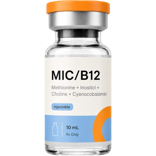MIC/B12 Methionine + Inositol + Choline + Cyanocobalamin Injectable · 10 mL