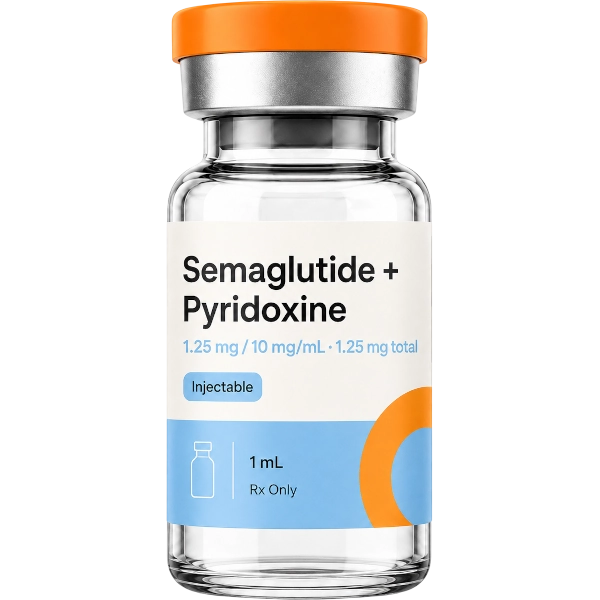 Semaglutide Pyridoxine 1.25mg / 10mg/mL · 1.25mg total Injectable · 1 mL