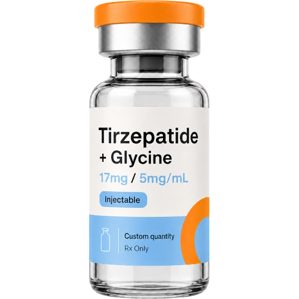 Tirzepatide Glycine 17mg / 5mg/mL Injectable · custom quantity