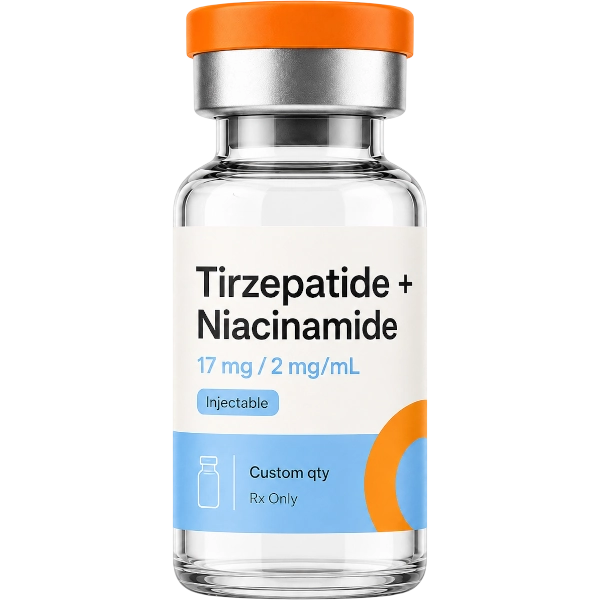 Tirzepatide Niacinamide 17mg / 2mg/mL Injectable · custom quantity