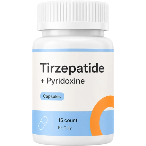 Tirzepatide Pyridoxine 5mg / 10mg Capsules (every other day) · 15 count