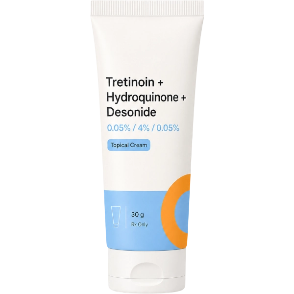 Tretinoin Hydroquinone with Desonide 0.05% / 4% / 0.05% Topical cream · 30 g